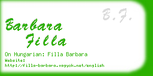 barbara filla business card